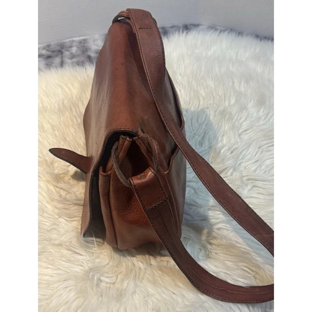 VTG 70s F.Clegg Genuine, Leather Shoulder Bag Purse Frank Clegg Boho Western - Picture 14 of 15